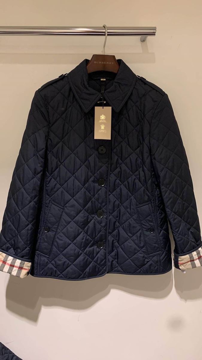 Burberry frankby fashion quilted jacket navy